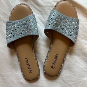 Girls Blue Slide Sandals size 3